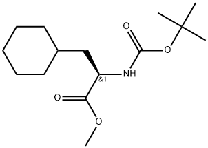 (R)-Methyl2-((tert-butoxycarbonyl)amino)-3-cyclohexylpropanoate Struktur