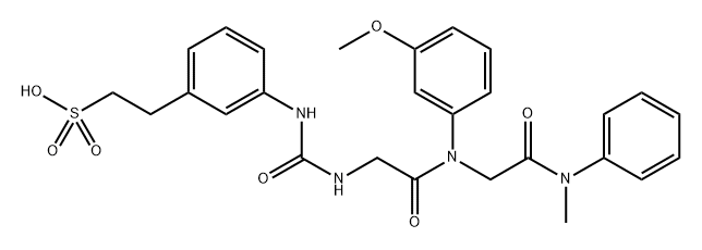 Glycinamide, N-[[[3-(2-sulfoethyl)phenyl]amino]carbonyl]glycyl-N2-(3-methoxyphenyl)-N-methyl-N-phenyl- (9CI) Struktur