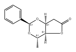 (R)-3,6-O-Benzylidene-2,6-dideoxy-L-galactono(glucono)-1.4-lactone Struktur