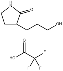 3-(3-hydroxypropyl)pyrrolidin-2-one, trifluoroacetic acid Struktur