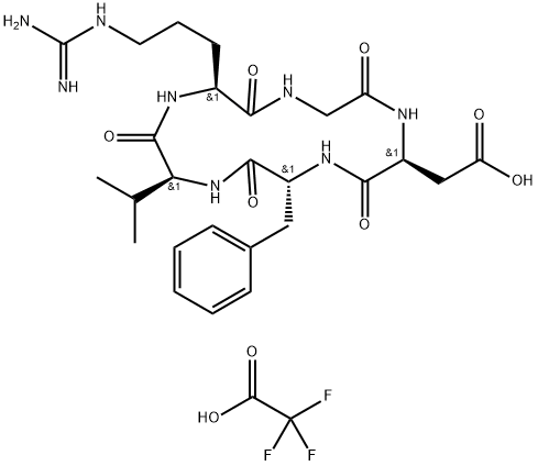 Cyclo(Arg-Gly-Asp-D-Phe-Val) TFA Struktur