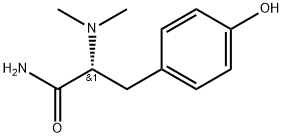 (R)-2-(dimethylamino)-3-(4-hydroxyphenyl)propanamide Struktur