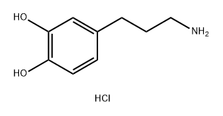 1,2-Benzenediol, 4-(3-aminopropyl)-, hydrochloride (1:1) Struktur