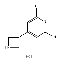 4-(Azetidin-3-yl)-2,6-dichloropyridine hydrochloride Struktur