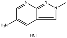 2H-Pyrazolo[3,4-b]pyridin-5-amine, 2-methyl-, hydrochloride (1:1) Struktur