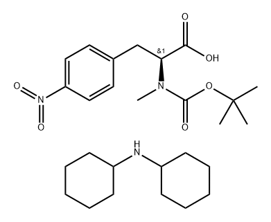 Boc-N-Me-Phe(4-NO2)-OH·DCHA Struktur