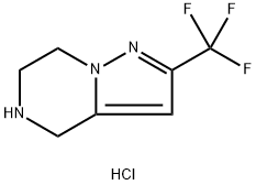 2-(trifluoromethyl)-4h,5h,6h,7h-pyrazolo[1,5-a]pyrazine hydrochloride Struktur