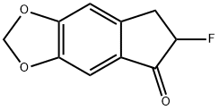 6-fluoro-6,7-dihydro-5H-indeno[5,6-d][1,3]dioxol-5-one Struktur