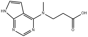 β-Alanine, N-methyl-N-7H-pyrrolo[2,3-d]pyrimidin-4-yl- Struktur