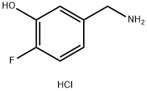 5-(Aminomethyl)-2-fluorophenol hydrochloride Struktur