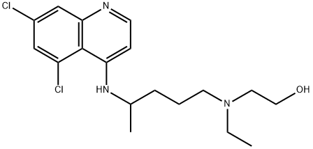 Ethanol, 2-[[4-[(5,7-dichloro-4-quinolinyl)amino]pentyl]ethylamino]- Struktur