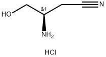 Butanenitrile, 3-amino-4-hydroxy-, hydrochloride (1:1), (3R)- Struktur