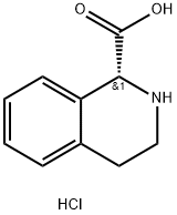 1-Isoquinolinecarboxylic acid, 1,2,3,4-tetrahydro-, hydrochloride (1:1), (1R)- Struktur