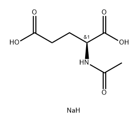 L-Glutamic acid, N-acetyl-, monosodium salt (9CI) Struktur