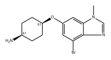 (1s,4s)-4-(4-bromo-1-methyl-1H-benzo[d]imidazol-6-yloxy)cyclohexanamine Struktur