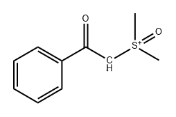 2-(Dimethyl (oxo)-λ6-sulfanylidene)-1-phenylethan-1-one Struktur