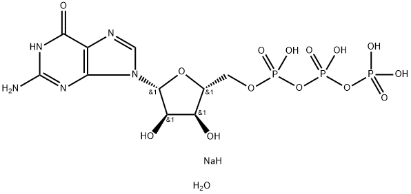 5'-GTP trisodium salt hydrate Struktur