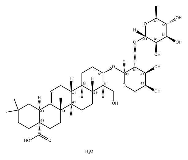 ALPHA-HEDERIN HYDRATE Struktur