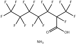 Heptanoic acid, 2,3,3,4,4,5,5,6,6,7,7,7-dodecafluoro-2-(trifluoromethyl)-, ammonium salt (1:1) Struktur