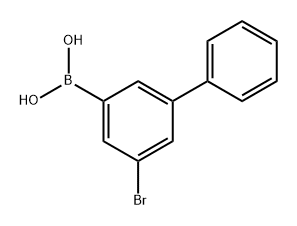 (5-bromo-[1,1'-biphenyl]-3-yl)boronic acid Struktur