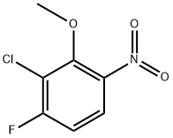 2-Chloro-1-fluoro-3-methoxy-4-nitrobenzene Struktur