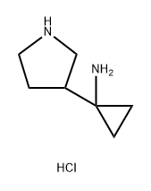 Cyclopropanamine, 1-(3-pyrrolidinyl)-, hydrochloride (1:2) Struktur