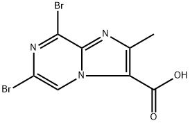 6,8-dibromo-2-methylimidazo[1,2-a]pyrazine-3-carboxylic acid Struktur