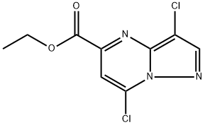 ethyl 3,7-dichloropyrazolo[1,5-a]pyrimidine-5-carboxylate Struktur