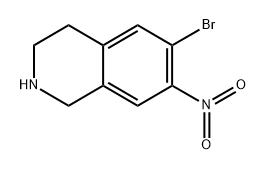 6-bromo-7-nitro-1,2,3,4-tetrahydroisoquinoline Struktur