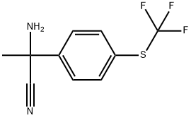 Benzeneacetonitrile, α-amino-α-methyl-4-[(trifluoromethyl)thio]- Struktur