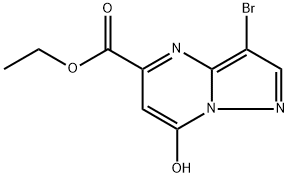 ethyl 3-bromo-7-hydroxypyrazolo[1,5-a]pyrimidine-5-carboxylate Struktur