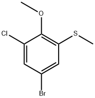 (5-Bromo-3-chloro-2-methoxyphenyl)(methyl)sulfane Struktur