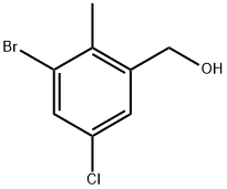 (3-Bromo-5-chloro-2-methylphenyl)methanol Struktur