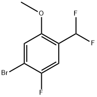 1-bromo-4-(difluoromethyl)-2-fluoro-5-methoxybenzene Struktur