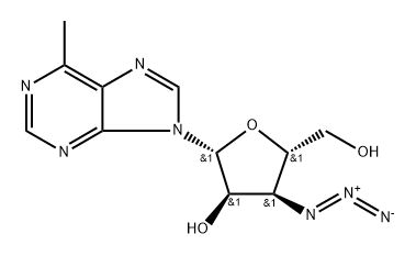 6-Methylpurine--D-(3-azido-3-deoxy)riboside Struktur