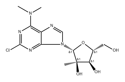 2-Chloro-2'-C-Methyl-6-N,N-diMethyladenosine Struktur