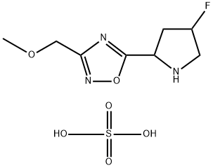 1,2,4-Oxadiazole, 5-(4-fluoro-2-pyrrolidinyl)-3-(methoxymethyl)-, sulfate (2:1) Struktur