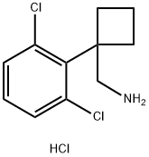 Cyclobutanemethanamine, 1-(2,6-dichlorophenyl)-, hydrochloride (1:1) Struktur