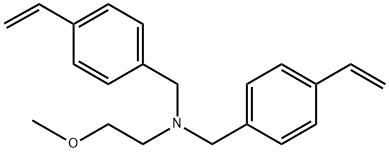 N-[(4-ethenylphenyl)methyl]-N-(2-methoxyethyl) -4-ethenyl-benzenemethanamine Struktur