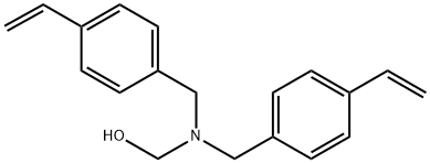 1-[bis[(4-ethenylphenyl)methyl]amino] methanol Struktur