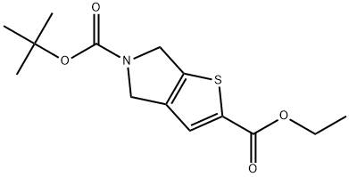 5-(tert-butyl) 2-ethyl 4,6-dihydro-5H-thieno[2,3-c]pyrrole-2,5-dicarboxylate Struktur