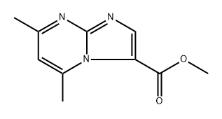 methyl 5,7-dimethylimidazo[1,2-a]pyrimidine-3-carboxylate Struktur