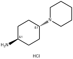 Cyclohexanamine, 4-(1-piperidinyl)-, hydrochloride (1:2), trans- Struktur