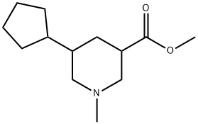 methyl5-cyclopentyl-1-methylpiperidine-3-carboxylate Struktur