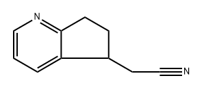 2-(6,7-dihydro-5H-cyclopenta[b]pyridin-5-yl)acetonitrile Struktur