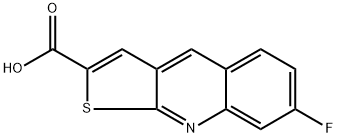 7-fluorothieno[2,3-b]quinoline-2-carboxylic acid Struktur