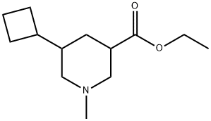 ethyl5-cyclobutyl-1-methylpiperidine-3-carboxylate Struktur