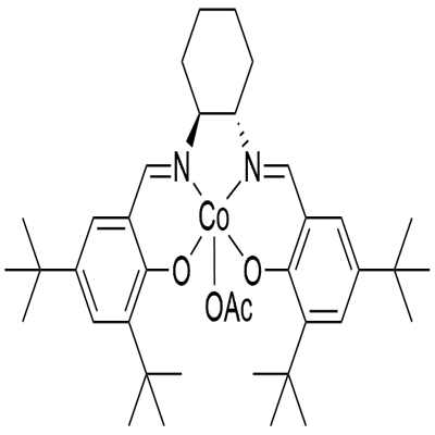 Cobalt, (acetato-κO)[[2,2'-[(1S,2S)-1,2-cyclohexanediylbis[(nitrilo-κN)methylidyne]]bis[4,6-bis(1,1-dimethylethyl)phenolato-κO]](2-)]-, (SP-5-13)- Struktur