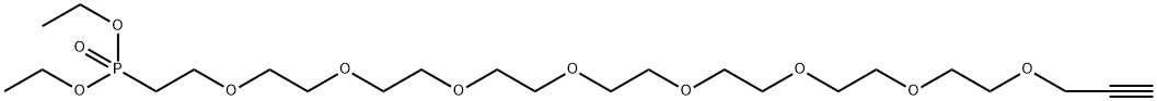 Propargyl-PEG8-Phosphonic Ester Struktur