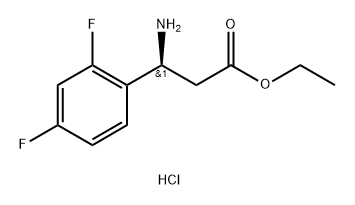 ethyl (3S)-3-amino-3-(2,4-difluorophenyl)propanoate hydrochloride Struktur